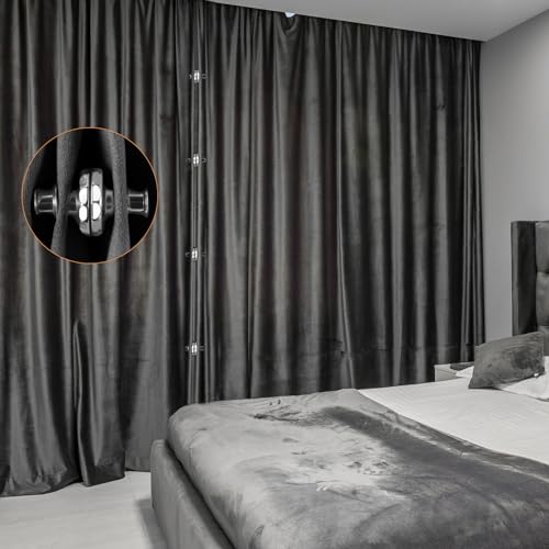 ZENGLU Magnetic Curtain Closer for Home Office Bedroom, 8Pairs Strong Magnets, No Need for Drilling, Easy to Install