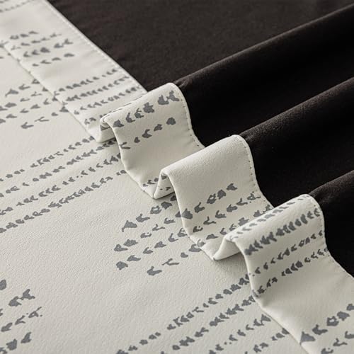 100% Blackout Grey Boho Curtains, 84 Inches, 2 Panels for Bedroom - color: Grey, size: 52"W x 84"L (Pack of 2)