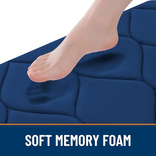 Smiry Memory Foam Bath Mat 24x16, Ultra Soft Absorbent Bathroom Rugs