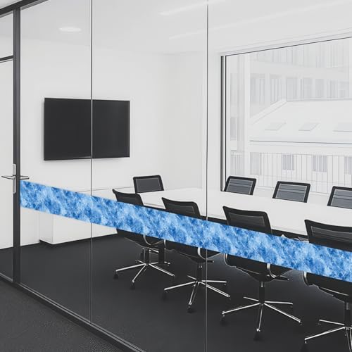 HOMETITUTE Peel and Stick Wallpaper Border 4x196in Blue Crystal Pattern - color: Blue crystal texture