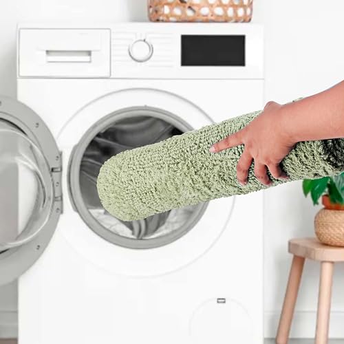 COTTON CRAFT 2 Pack Reversible Bath Mat Rug - Luxurious 17x24 Sage Green - color: Sage, size: 17x24 Inches