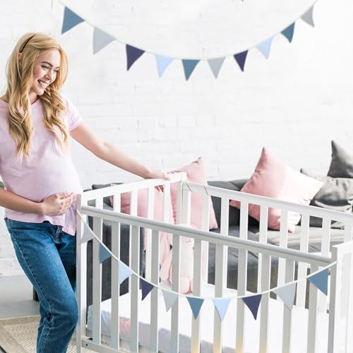 Oudain 2 Pcs Pennant Banner Flags Nursery Garland Triangle, Bright Color - color: Bright Color
