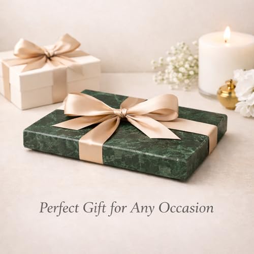 Natural Green Marble Tray, 10" x 6", Rectangular - color: Green, size: 6" x 10" x 1.5"