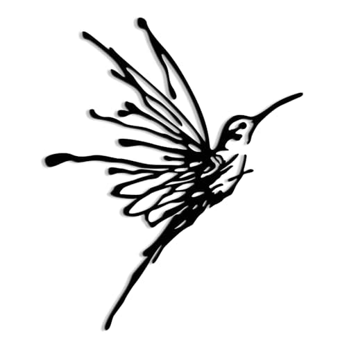 XORT 3D Hummingbird Metal Wall Art, Outdoor Decor Sculpture Sign