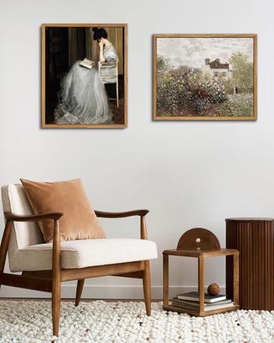 UPWOIGH Jacques-Emile Blanche The Reader Framed Wall Art, 16 x 24 Inch - color: Brown Woman, size: 24"L x 16"W