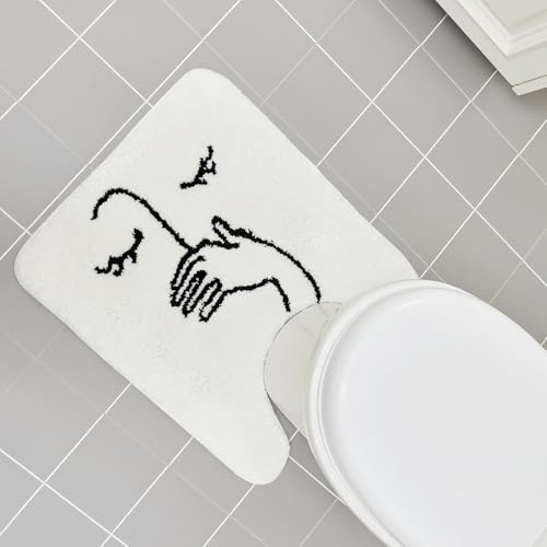 Drydiet Toilet Rug U Shaped Washable Rugs, Stick Figure - style: Stick Figure