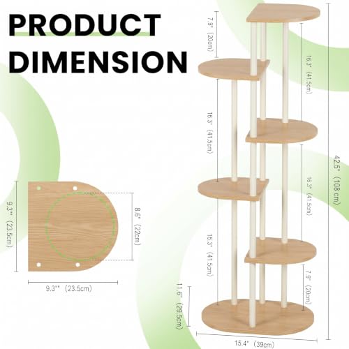Tiered Plant Stand Indoor, Tall 6 Tier 7 Potted Wooden Plant Shelf for Multiple Flower Plants, Multi Corner Metal Plant Holder Indoor for Patio Garden Patent Design Living Room Balcony Bedroom, White - color: White, size: 6 Tier 7 Potted