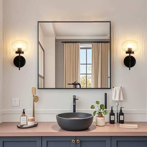 Battery Operated Wall Sconces Set of Two Rechargeable Battery Powered Gold Wall Light Fixtures with Remote Control Globe Glass Dimmable for Living Room Bedroom Mirror Hallway (2 Pack) - color: Black