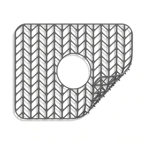 AWOKE Silicone Sink Protectors for Kitchen Sink 16.2"x 12.5" Center Drain - size: 16.2 x 12.5 Center Drain