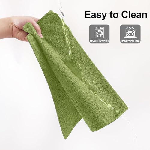 Homaxy Cloths Placemats for Dining Table Set of 6, 13" x 19", Grass Green - color: Grass Green, size: Placemats Set of 6