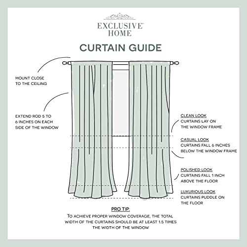 Exclusive Home Darma Sheer Linen Rod Pocket Curtain Panel Pair, 50"x84", Yellow - color: Yellow, size: 50"W x 84"L (Pack of 2)
