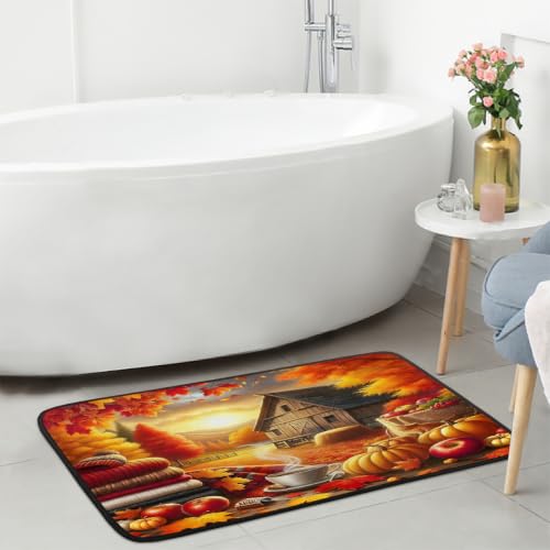 Autumn Kitchen Rug Non-Slip Indoor Carpet Absorbent Welcome Mat - color: B:b-16