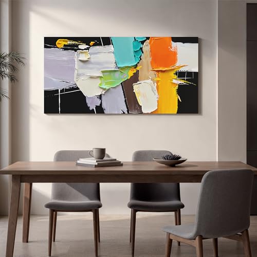 I@U Abstract Wall Art Prints 20"x40" Colorful Blocks Wall Art For Bedroom - color: IU2C, size: 40"L x 20"W