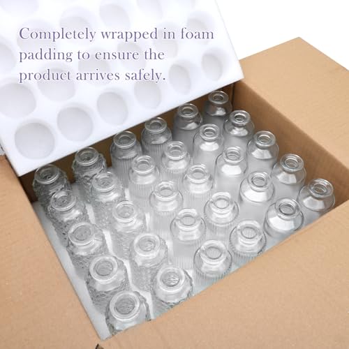 Glass Bud Vases 30 Pack, Small Clear Flower Vases for Centerpieces in Bulk - color: Clear