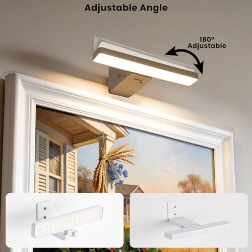 Picture Lights for Wall Battery Operated, White 2 Pack 3CCT Dimmable Light - color: White-3CCT