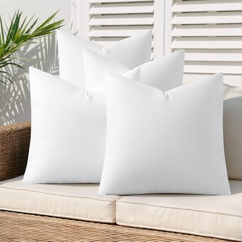 MIULEE Outdoor Pillow Inserts 18x18 Pack of 4 - size: 18x18 Inch