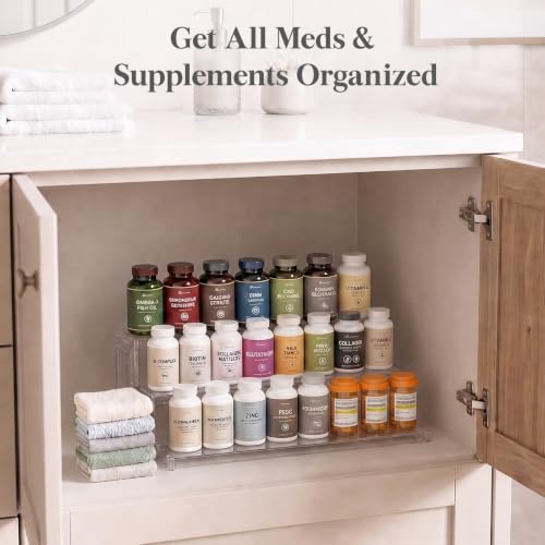 Lifewit 14″ Spice Rack, Perfume Cologne Stand, Tool-Free Assembly, 2 Pcs - color: Clear, size: 14″3-Tier,2 pc