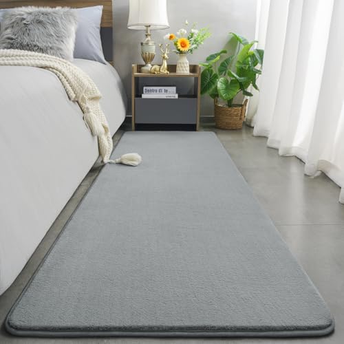 Amearea Modern Soft Hallway Runner Rug, 2x6 Feet Grey Washable Runner Rugs - color: Grey, size: 2' x 6' (Runner)