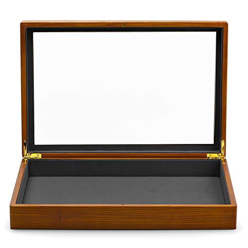 Oirlv Solid Wooden Jewelry Box Large Vintage Organizer Display Tray - size: Grey Flat Box