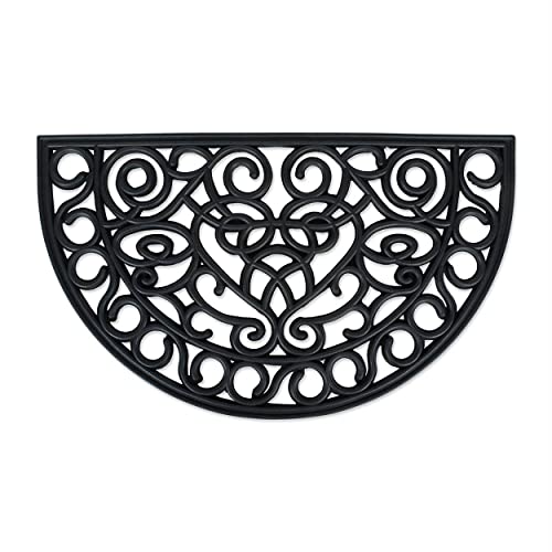 DII High Traffic All-Weather Rubber Doormat, 18x30, Iron Heart - color: Iron Heart, size: 1'6" x 2'6" (Rectangular)