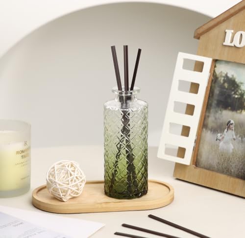 5pcs Green Glass Bud Vase Set, Small Flower Vases for Centerpieces in Bulk - color: Green, size: 5pcs