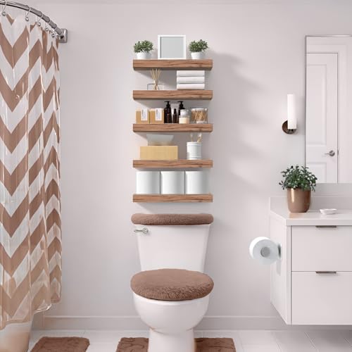 Sorbus 16 Inch Floating Shelves for Wall (2 Pack, Mahogany) - color: Mahogany, size: 2 Pack