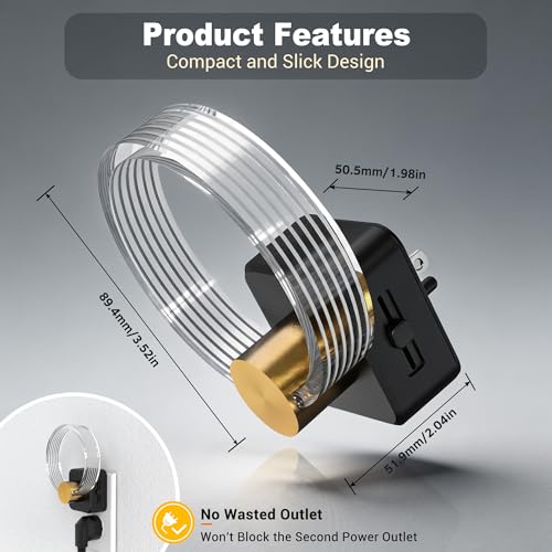 JandCase Night Light, Night Lights Plug into Wall, Dimmable Nightlight - color: Soft White