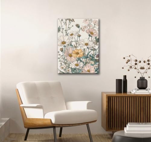 CHTEXA Boho Wildflower Canvas Wall Art, 3 Piece Gallery Wrapped Set, 12x16 - color: plants and flowers-2, size: 12x16 inch