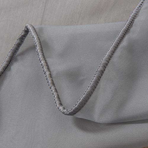 Tab Top Sheer Curtains, Silver Gray, 57(H) X55(W) in - color: Silver Gray, size: 55"W x 57"L (Pack of 1)
