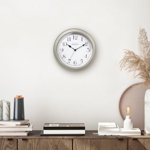 Presentime Chic Home Collection 10" Molly Clock - color: Silver