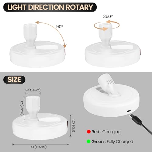 Wireless Spotlight Battery Powered, Rechargeable Plant Spot Light Indoor - color: chargeable White