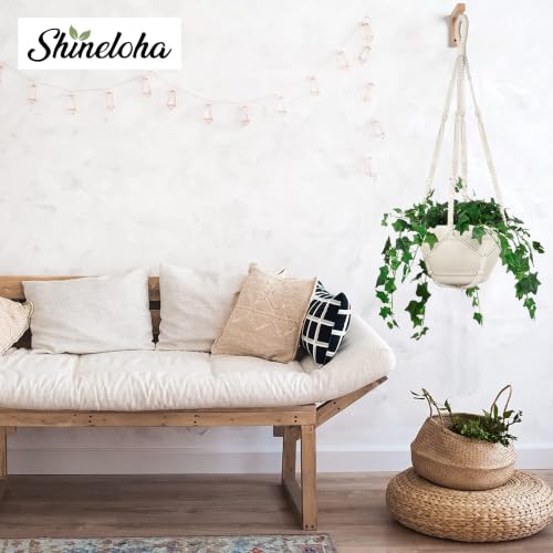 2 Pack Macrame Plant Hanger Large for 12 inch Pot, Large Plant Hanger - color: White