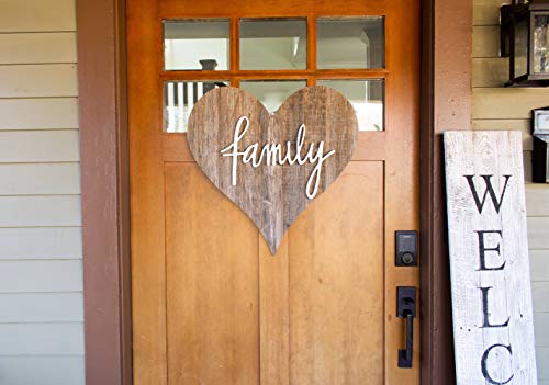 BARNWOODUSA Wooden Heart Wall Decor – 24” Wooden Hearts Decor in Rustic Han - color: Natural Weathered Gray, size: 24"L x 24"W