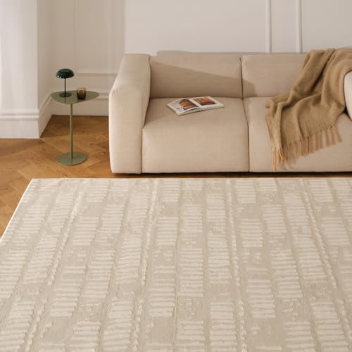 Revival Rugs Shell 5'x8' Area Rugs - Washable, Medium Pile, Beige, Cream - color: Beige/Cream, size: 5'3" x 7'10" (Rectangular)