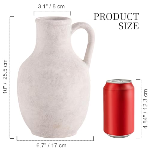 Vanselia Ceramic Flower Vase Home Table Decor Living Room Farmhouse 10 in - color: 10" Rustic