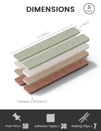 Fluxynara 13" x 2" Felt Wall Panels, Boho - color: Boho, size: 8-pack