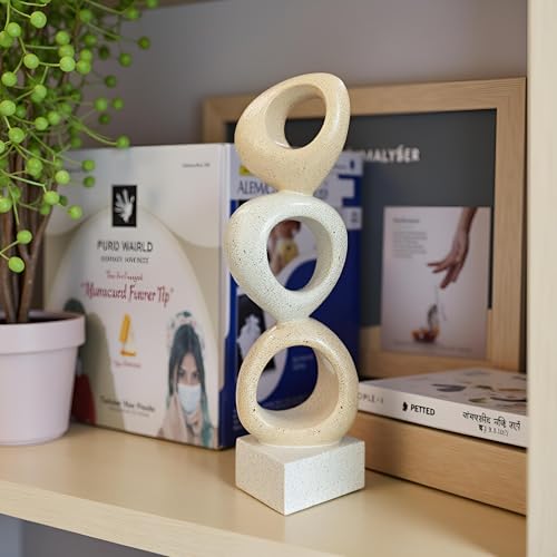 Abstract Modern Ribbon Decorative Sculpture, Knot Sculptures,Home Decor,Coffee Table Statues,Dining Living Room Desk Decor,Shelf Decoration (with Spots-A) - color: With Spots-a