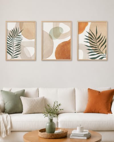 HesenDot Natural OAK Wood Abstract Botanical Leaf Framed Wall Art,12x16in - color: Abstract Leaf
