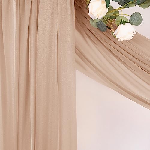 Sheer Gauze Wedding Arch Draping Fabric 29" x 20 FT 1 Panel Nude - color: Nude, size: 29"w x 240"l (Pack of 1)