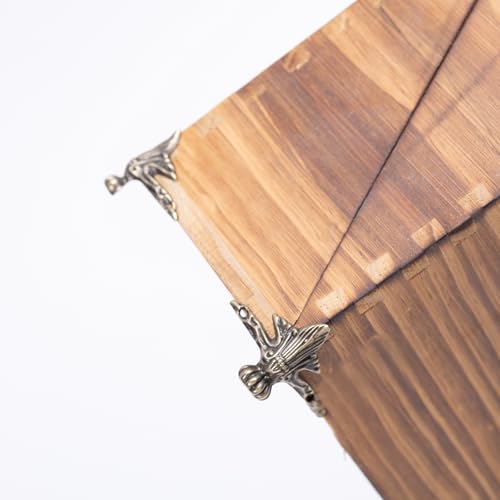 24Pcs Antique Brass Box Legs Feet Corner Protectors with Screws - size: StyleB