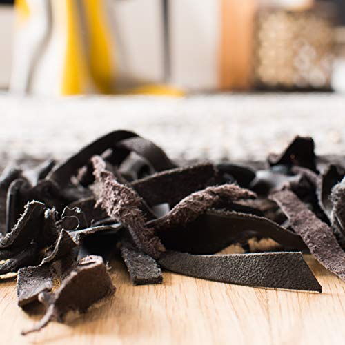 SAFAVIEH Vintage Leather Collection Accent Rug - 2'3" x 4', Dark Brown & Multi, Handmade Boho Fringe Leather, Ideal for High Traffic Areas in Entryway, Living Room, Bedroom (VTL373C) - color: Dark Brown/Multi, size: 2'3" x 4' (Rectangular)
