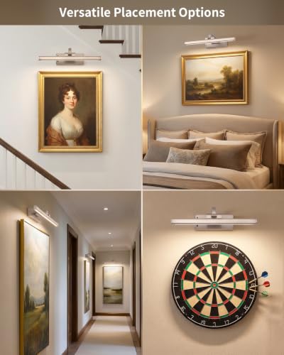 11.81'' Picture Light for Gallery Artwork Paintings Photo Portraits - color: Nickel, size: 11.81 inch-2W