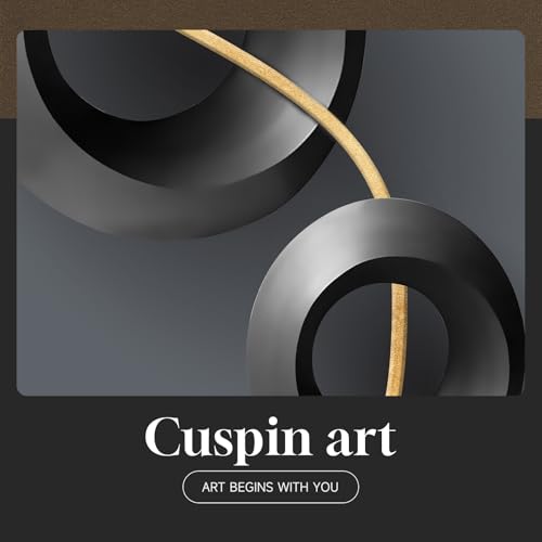 Framed Black and Gold Modern Abstract Wall Art for Living Room, 24x36 In - color: Black Gold Structure Set, size: 24" W x 36" H x 3 pieces