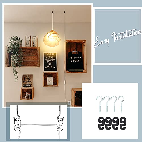 JACKYLED 20Ft UL Approval Extension Hanging Lantern Pendant Light Lamp Cord - style: 20Ft-White