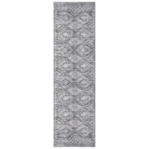 KILOCOCO Washable Runner Rug 2x7 ft Non-Slip Hallway Runners, Grey - color: Grey, size: 2' x 7' (Runner)