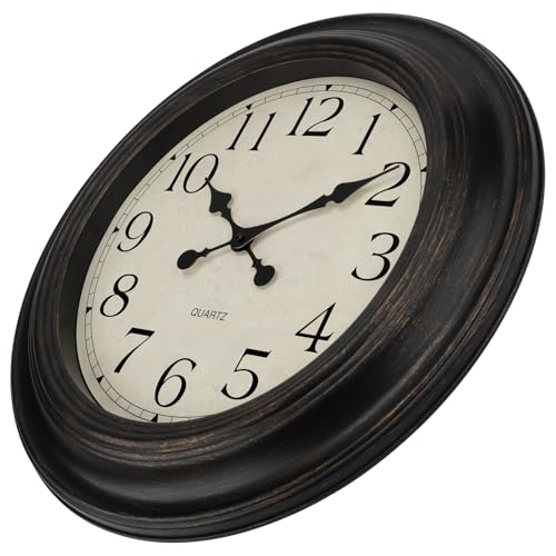 Foxtop 23 Inch Extra Large Retro Wall Clock Battery Operated Clock, Bronze - color: Bronze Classic Vintage, size: 23 Inch