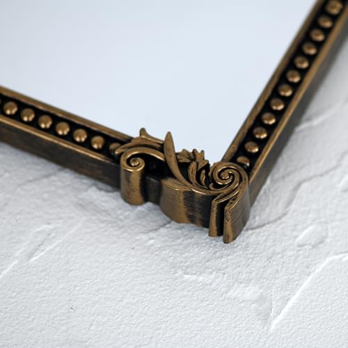 Gold Plastic Arched Makeup Mirror (Bronze-2PACK, 10.6" L x 8.3" W) - color: Bronze-2pack