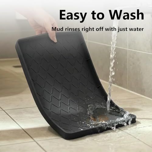 Mateeylife Under Sink Mat Kitchen Waterproof, Silicone Sink Tray 28"X19" - color: Classic Black, size: 19''W x 28''L