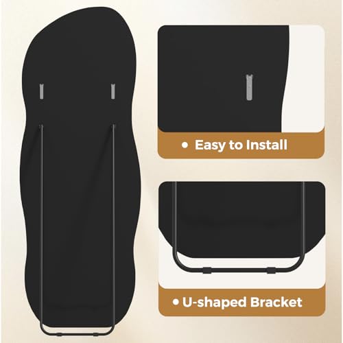 QDSSDECO Full Length Mirror Irregular Wavy Mirror with Stand, Frameless - color: Wave With Bracket