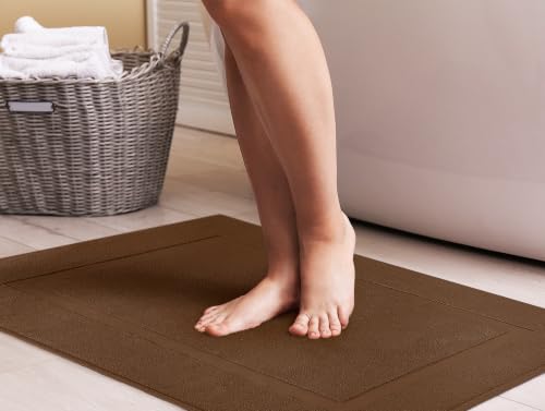 Utopia Towels Cotton Bath Mat, 21x34 in, 2 Pack, Dark Brown - color: Brown, size: 2 Bath Mats